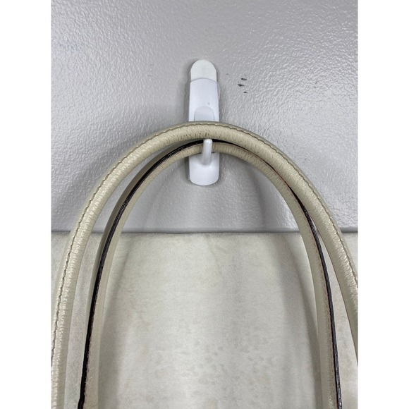 Kate Spade Ivory Leather Wellesley Quinn Tote Gold Tone Coastalcore Minimalist - Picture 7 of 10